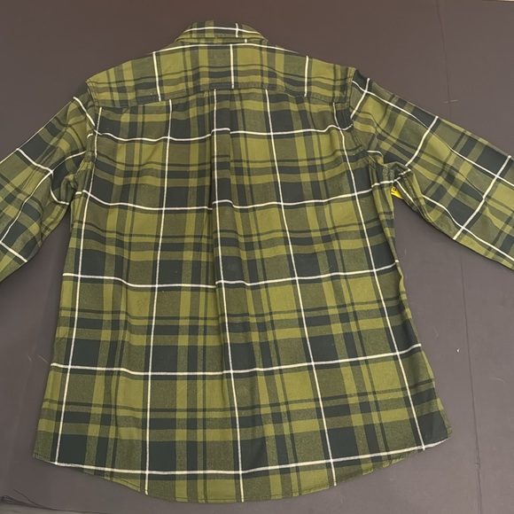 Eddie Bauer Green Plaid Flannel Button Shirt M - Picture 17 of 17